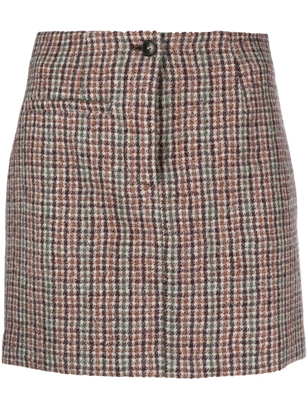 

Tela check-pattern mini skirt - Neutro