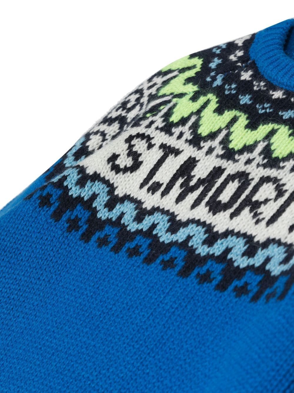 Shop Mc2 Saint Barth Douglas Logo-knit Jumper In 蓝色