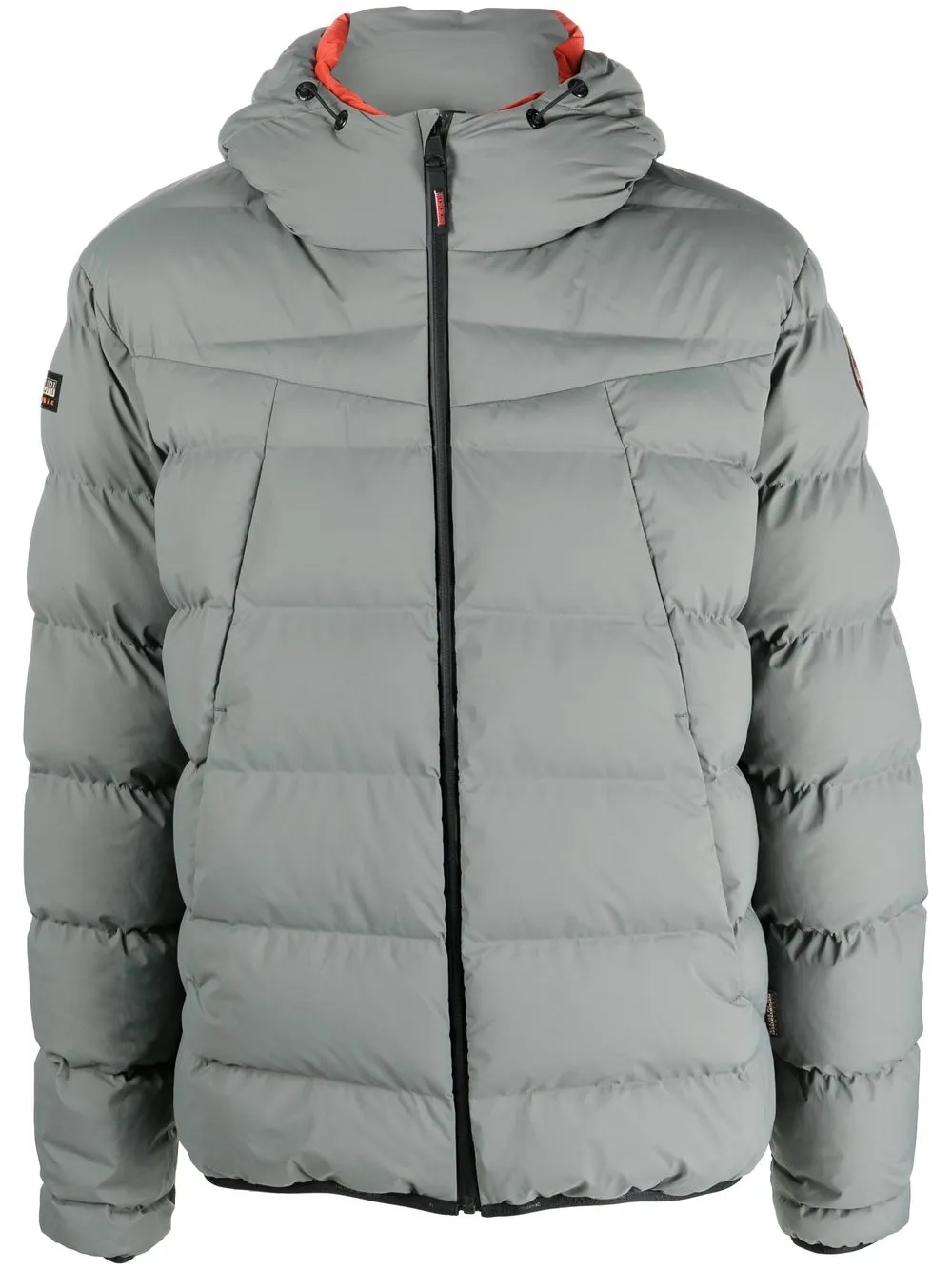 Napapijri Padded Hooded Jacket In Grey