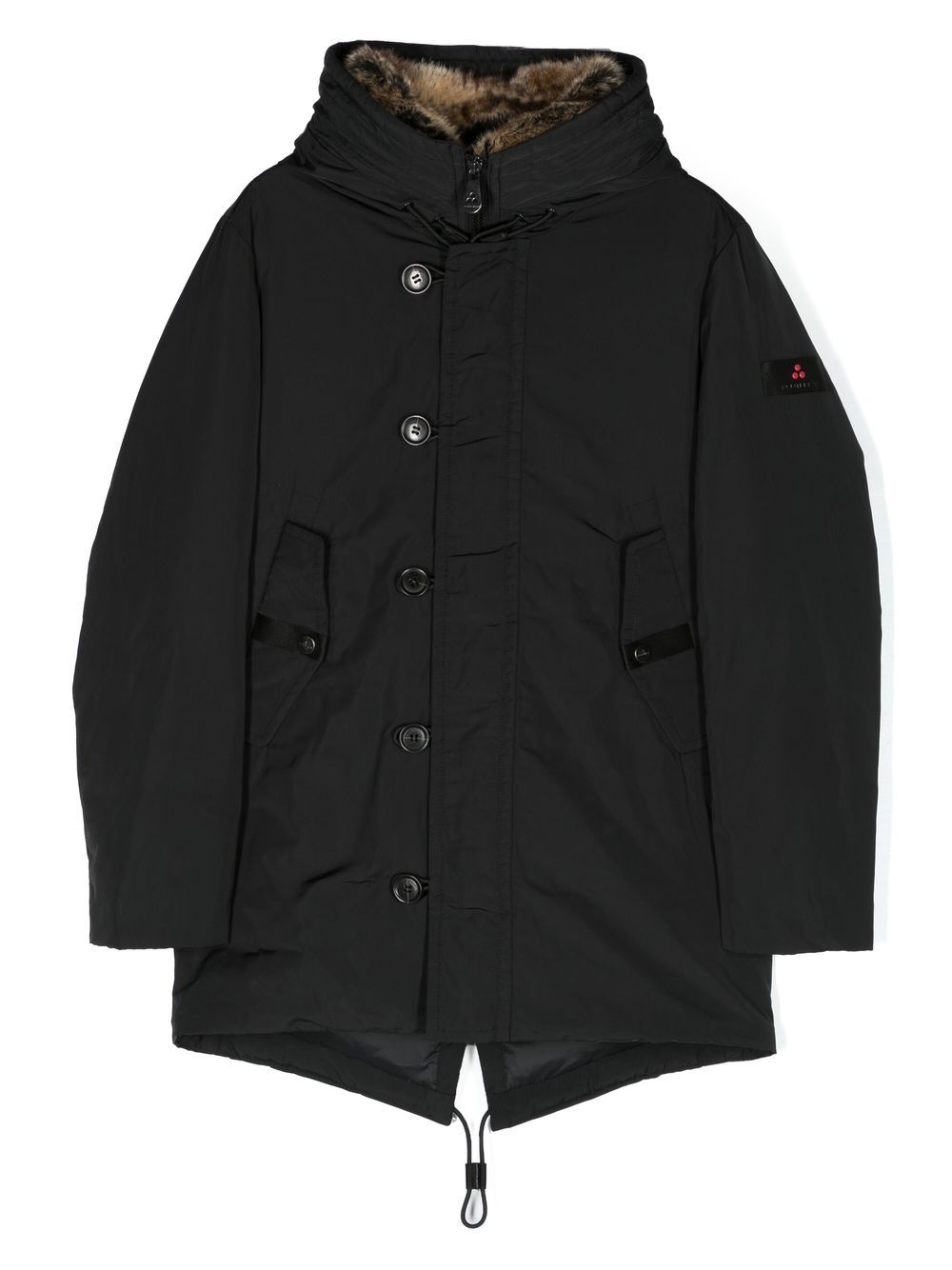 Peuterey button-front hooded jacket - Black