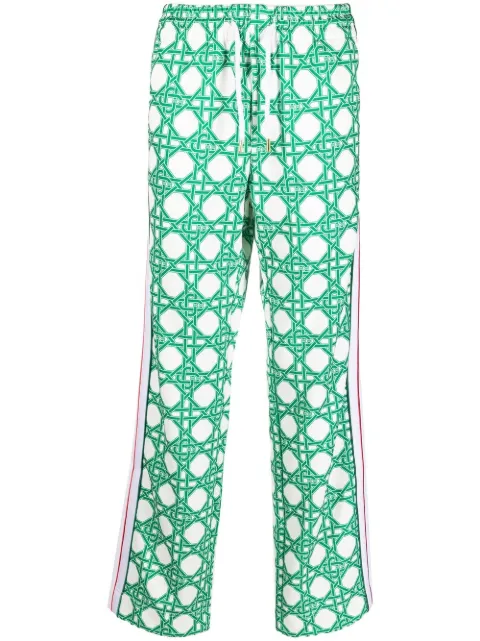 Casablanca monogram-print straight-leg trousers