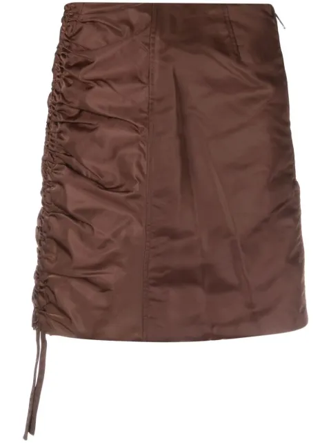 GANNI gathered mini skirt