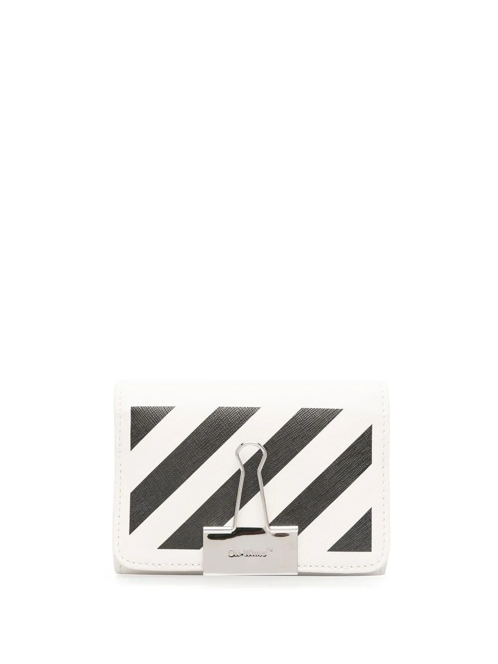 

Off-White cartera con motvo Diag - Blanco