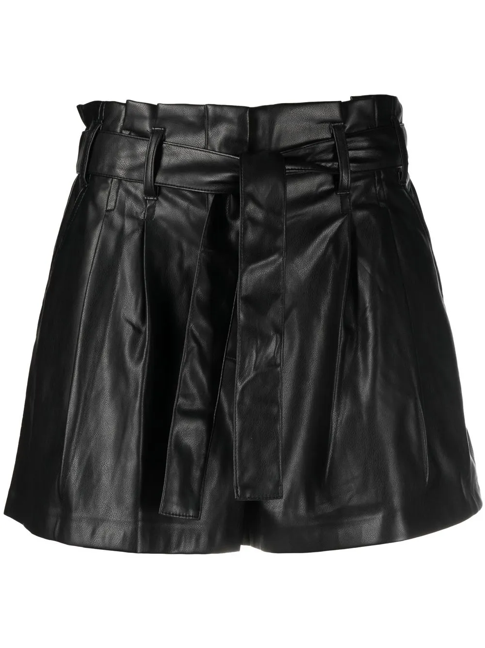 

DKNY belted faux-leather shorts - Black