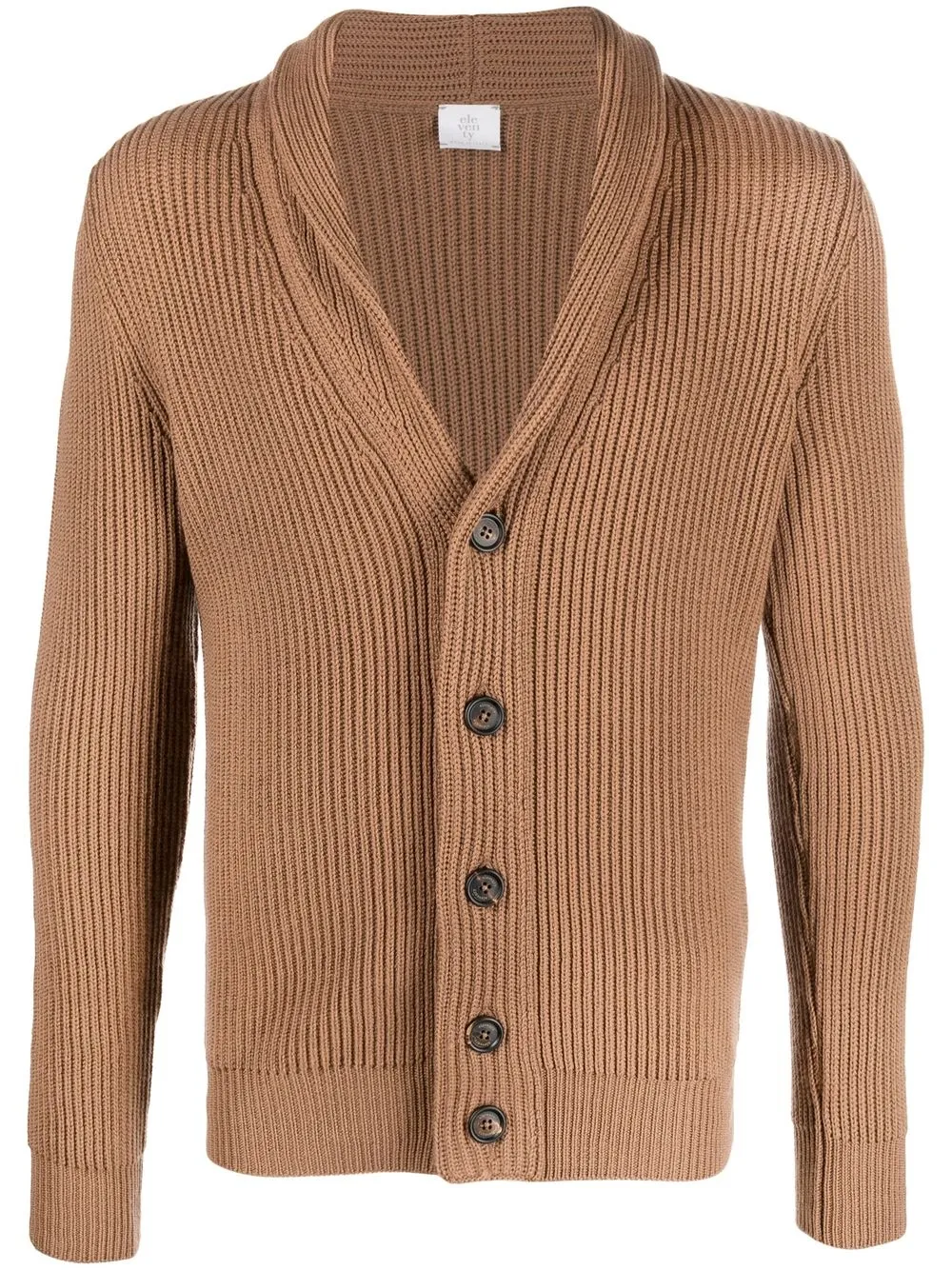 

Eleventy V-neck ribbed-knit cardigan - Brown