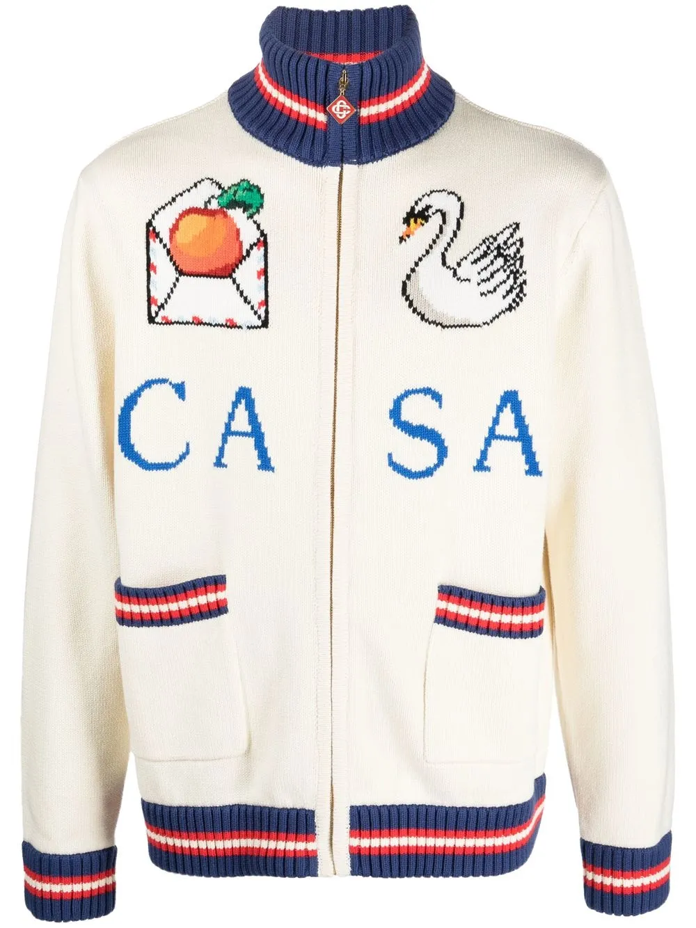 

Casablanca zip-up jumper - Blanco