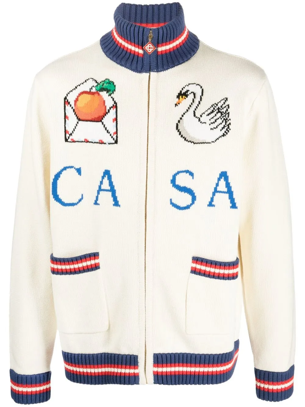 

Casablanca zip-up jumper - White