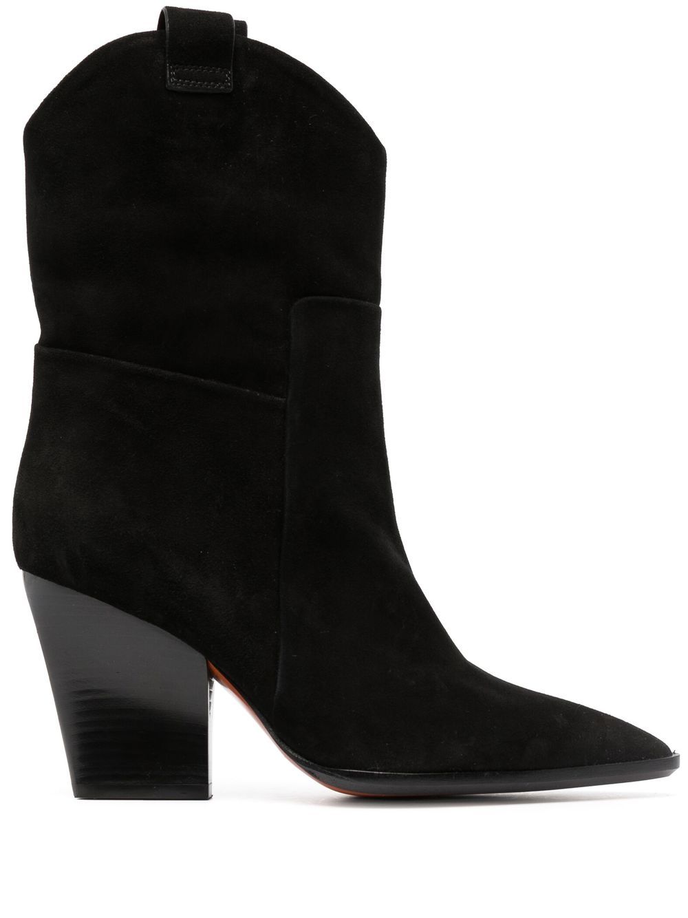 Santoni Western 90mm ankle boots – Black