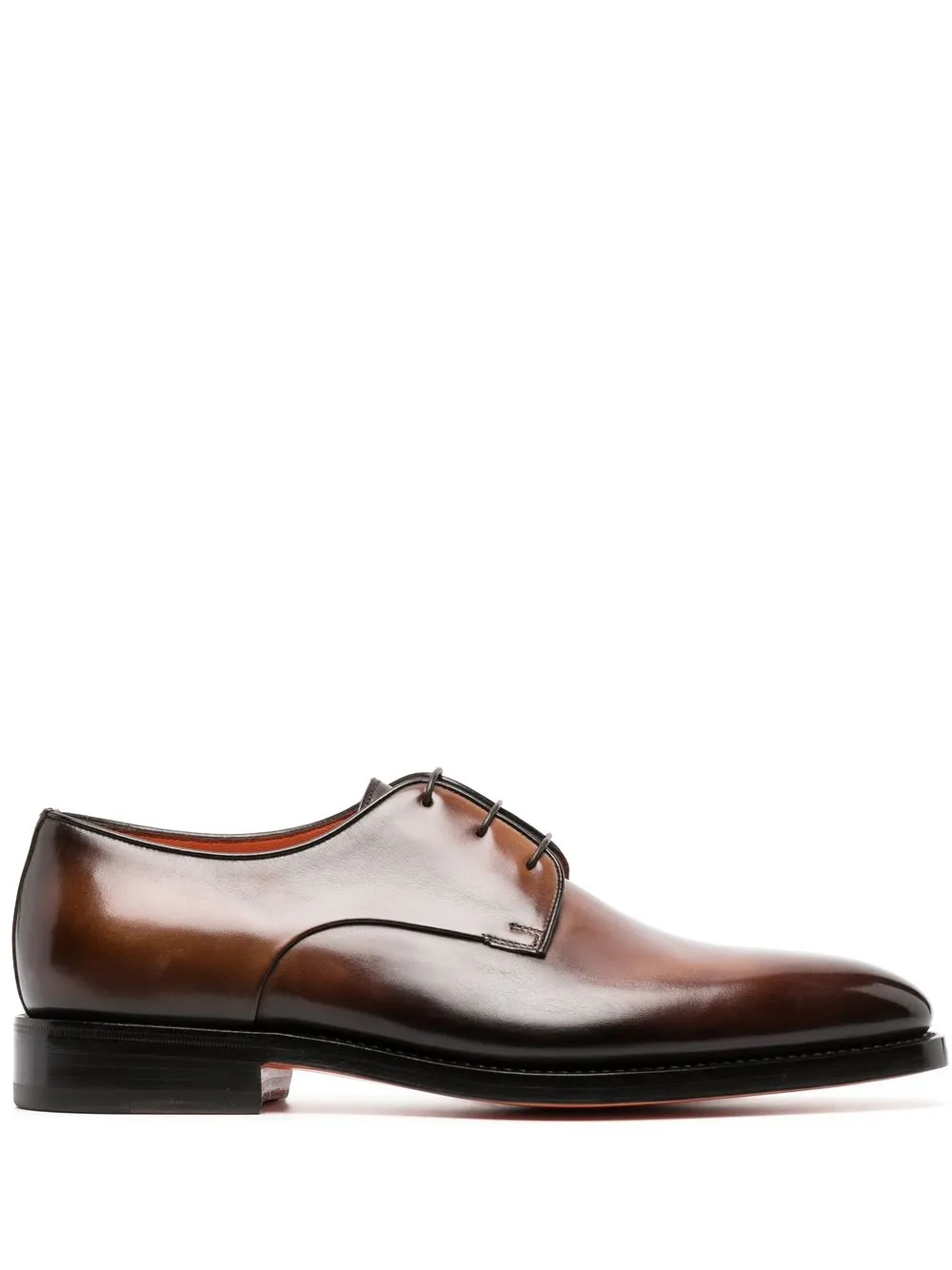 

Santoni burnished-effect derby shoes - Brown