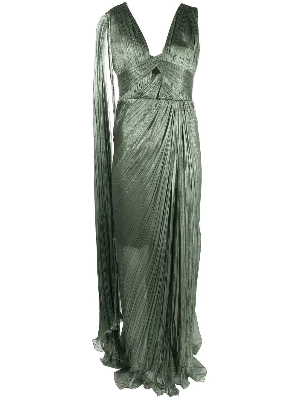 

Iris Serban Valeria draped silk gown - Green