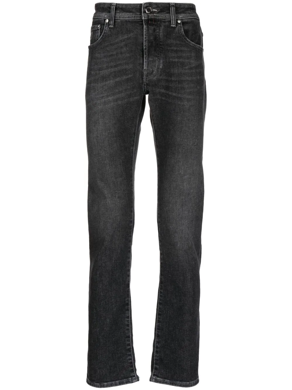 

Jacob Cohën embroidered-logo straight-leg jeans - Black