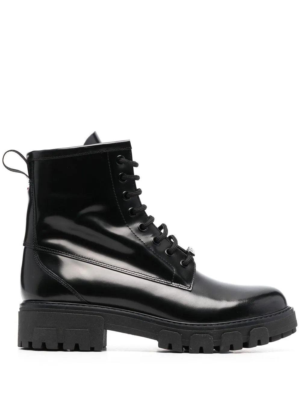 

BOSS 45mm logo-plaque lace-up boots - Black