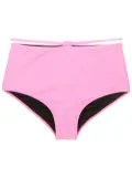 Gloria Coelho string-detail high-rise bikini briefs - Pink