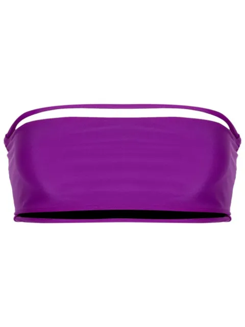 Gloria Coelho strapless string-detail bikini top