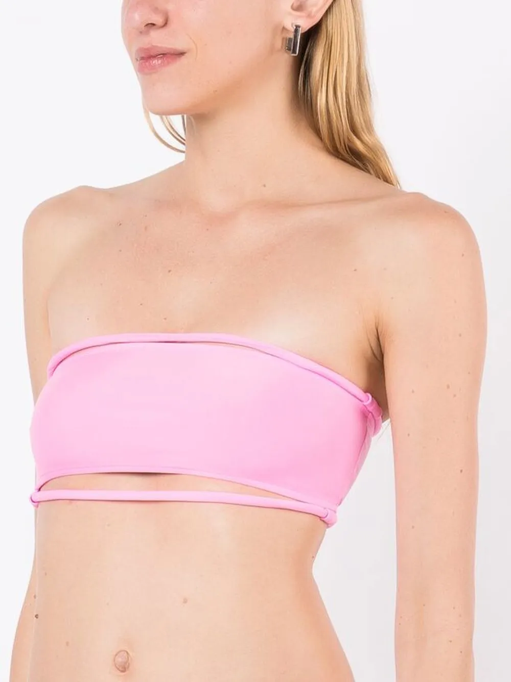 Gloria Coelho String-detail Two-piece Bikini Set In Pink