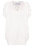 Gloria Coelho front tie-fastening blouse - White