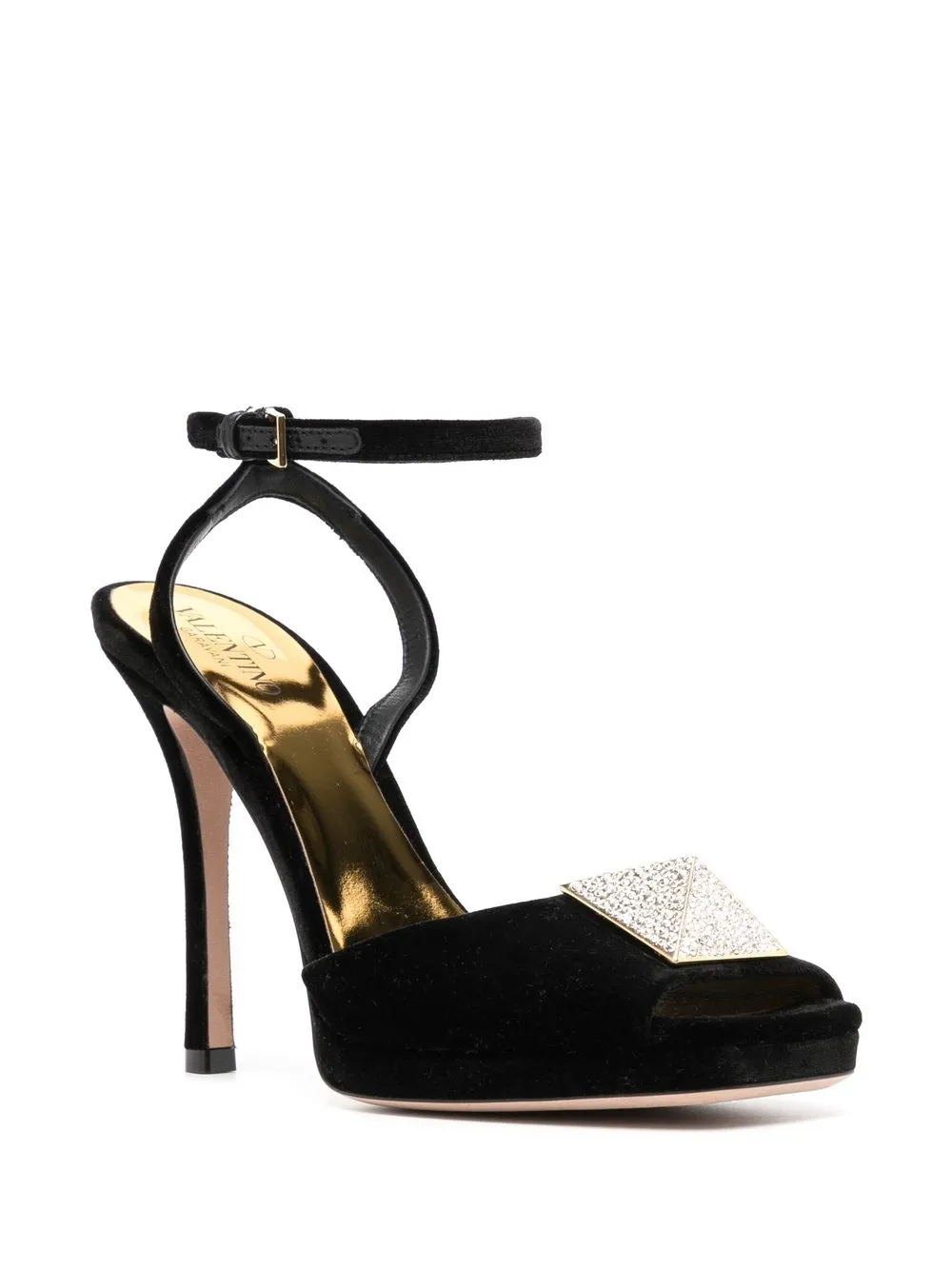 Valentino Garavani One Stud stiletto sandalen - Zwart
