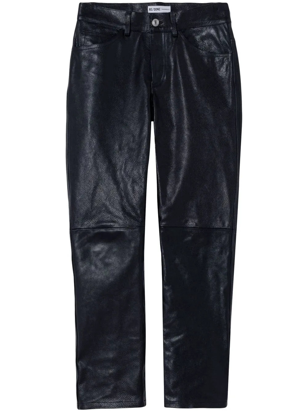 

RE/DONE low-rise leather trousers - Black