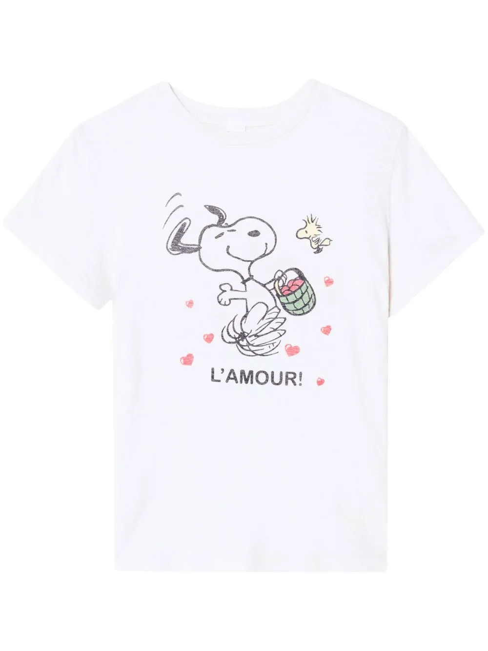 

RE/DONE playera Snoopy L'Amour - Blanco