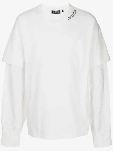 Mostly Heard Rarely Seen Crinkle Woven long-sleeve T-shirt