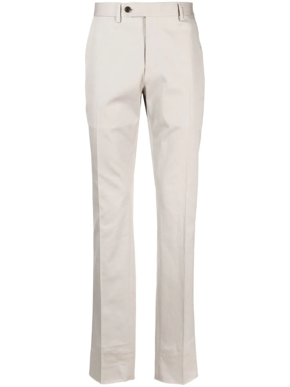 

Ferragamo logo-plaque straight-leg trousers - Neutrals