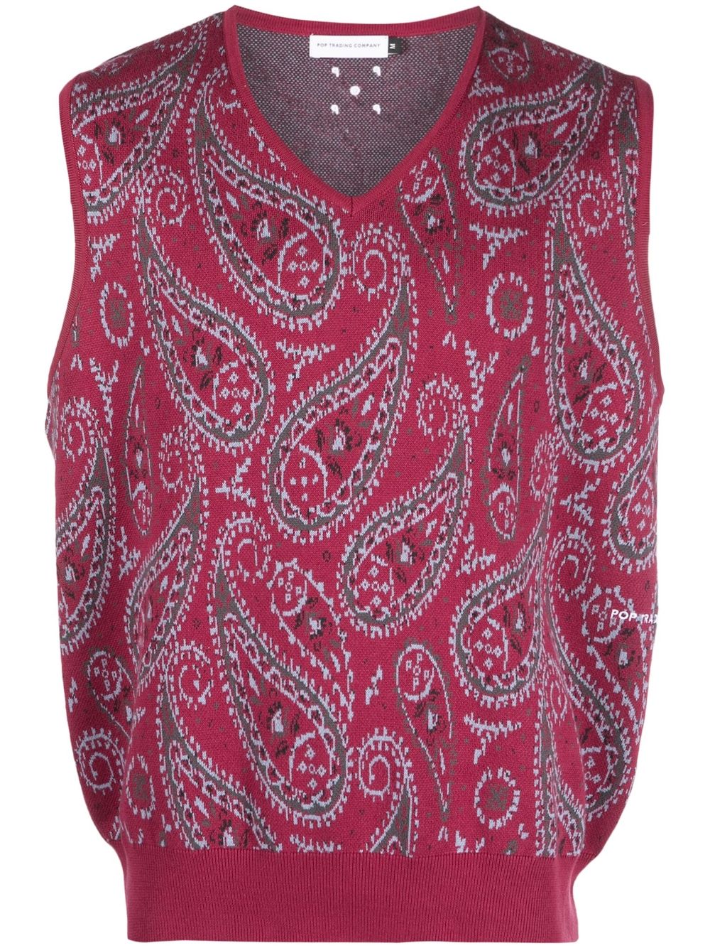 Pop Trading Company KNITTED PAISLEY VEST