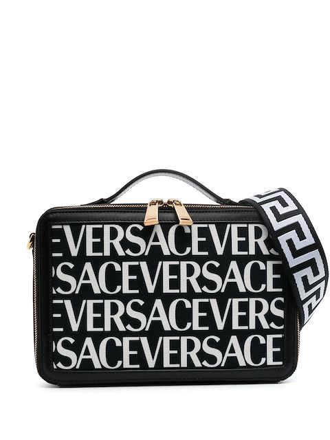 Versace Borsa messenger con stampa