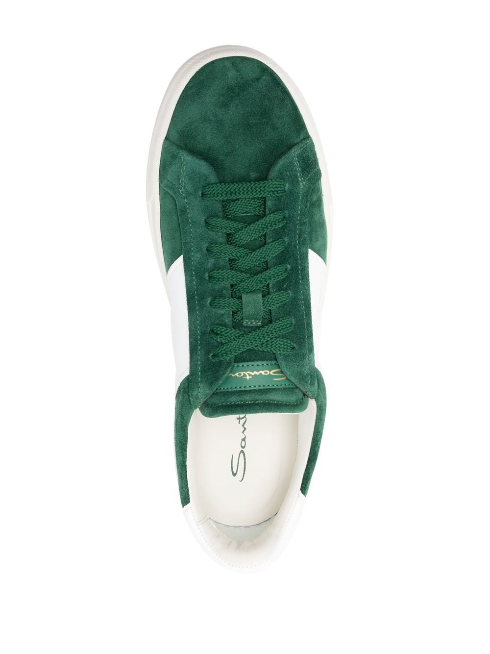 Santoni Double-Buckle Suede Panelled Sneakers - Farfetch