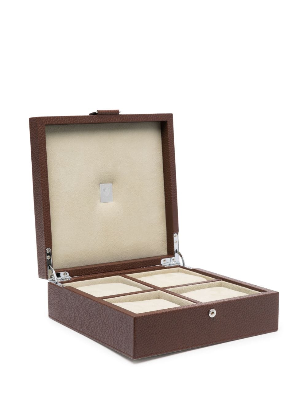 Shop Aspinal Of London Reporter 4 Watch Box In Brown