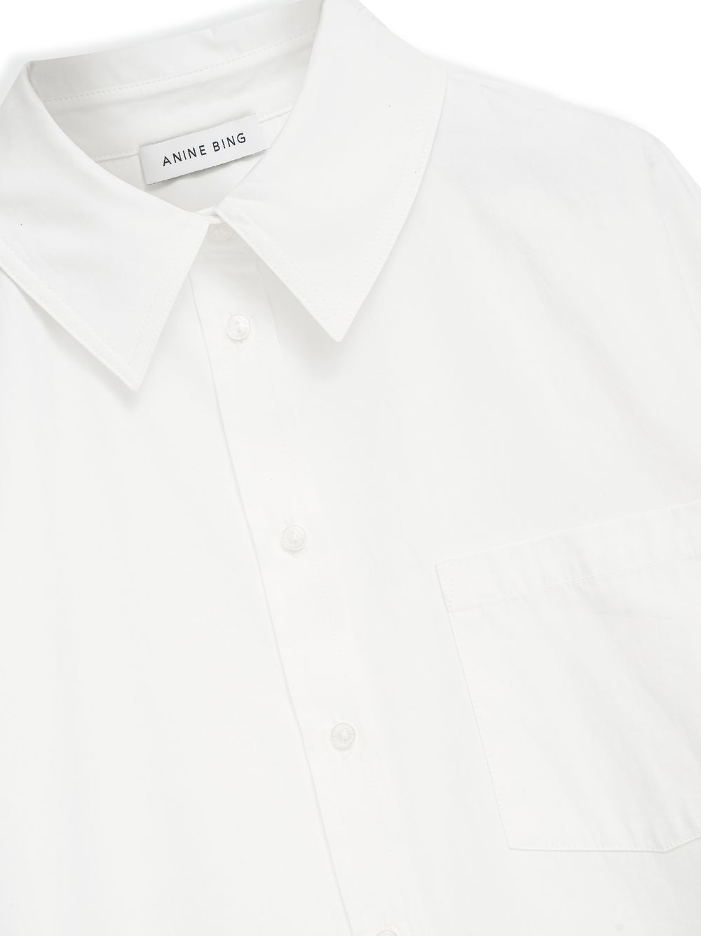 Shop Anine Bing Mika Shirt Midi Dress In White