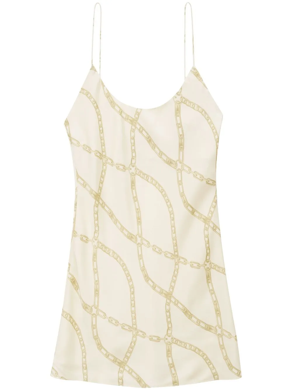 

ANINE BING Lisette chain-print slip dress - Neutrals