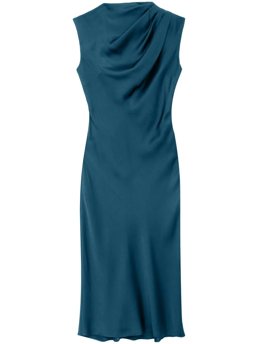 

ANINE BING gathered silk midi dress - Blue