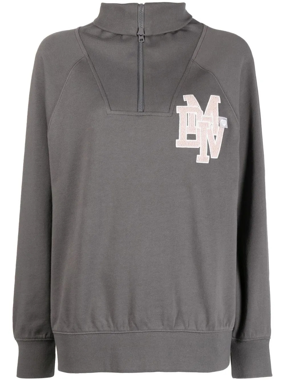 

Musium Div. half-zip appliqué lettering sweatshirt - Grey