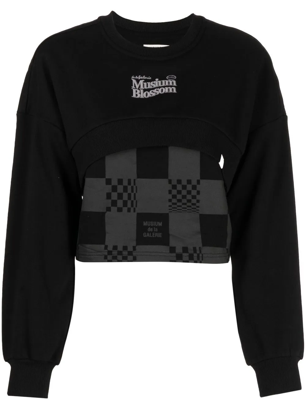 

Musium Div. layered-design cotton sweatshirt - Negro