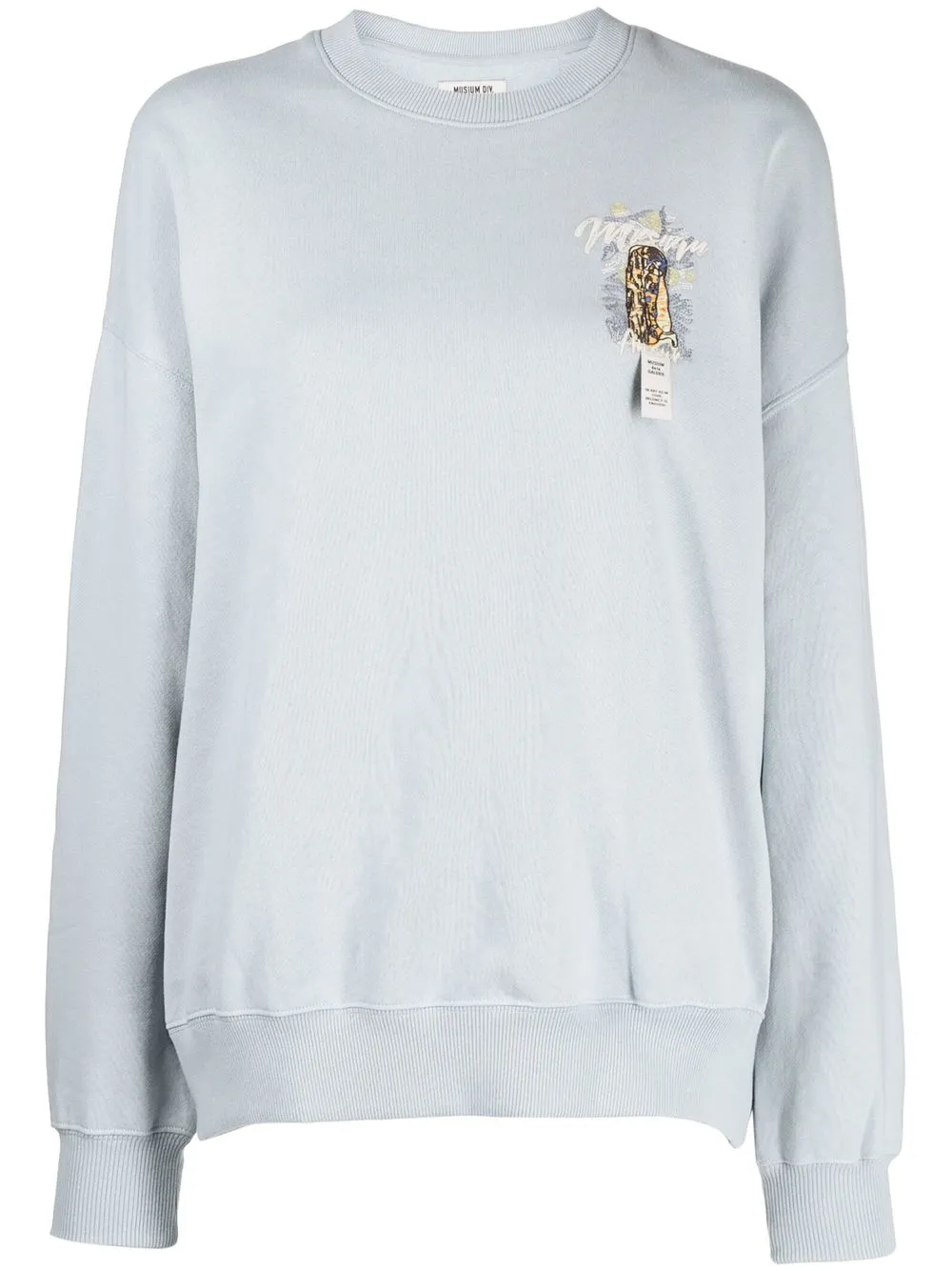 

Musium Div. embroidered-design cotton sweatshirt - Azul