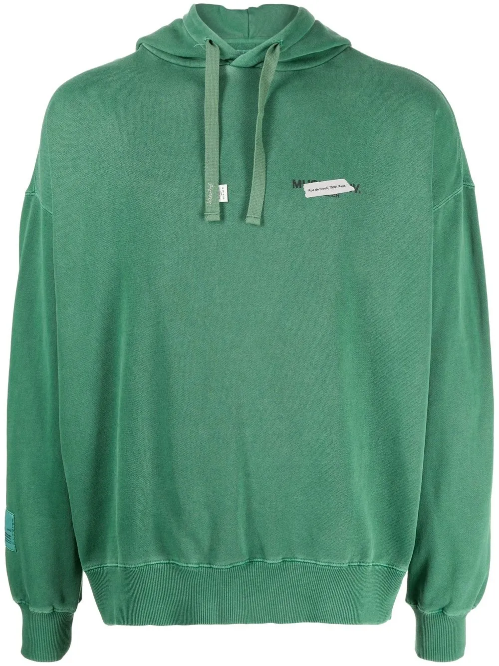 

Musium Div. logo-print hoodie - Green