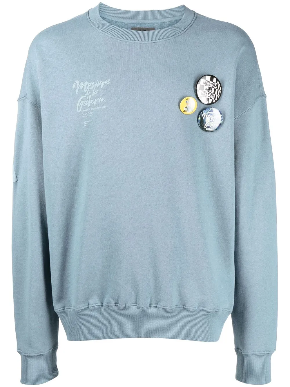 

Musium Div. badge-embellished sweatshirt - Blue