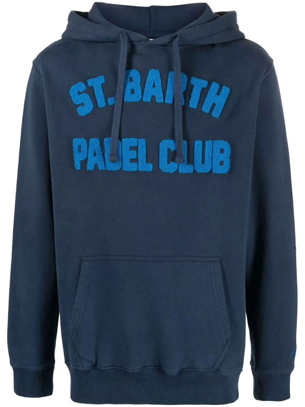 

MC2 Saint Barth flocked-logo cotton hoodie - Blue