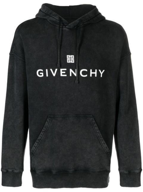 Givenchy logo-print fleece hoodie Men