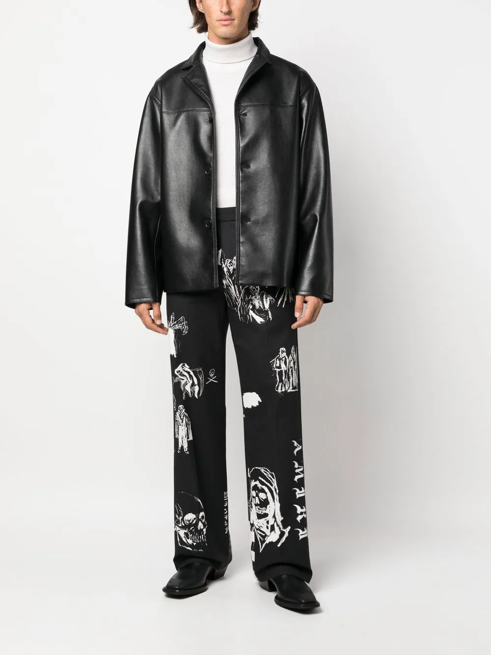 AMIRI graphic-print straight-leg Trousers - Farfetch