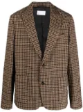 4SDESIGNS checked single-breasted blazer - Brown