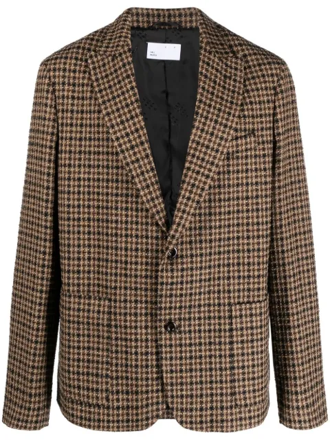 4SDESIGNS checked single-breasted blazer