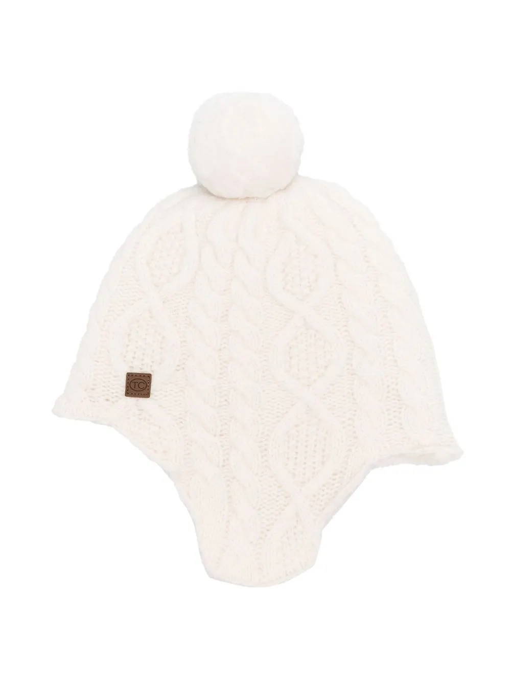 

Tartine Et Chocolat logo-patch Aran-knit hat - Neutrals