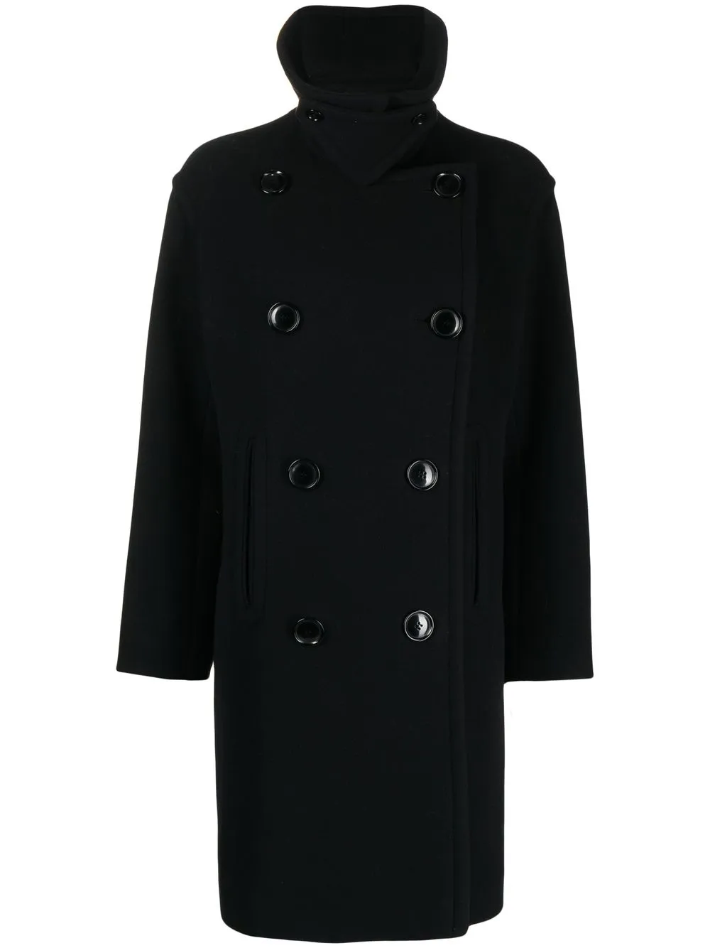 

Hermès pre-owned double-breasted coat - Black