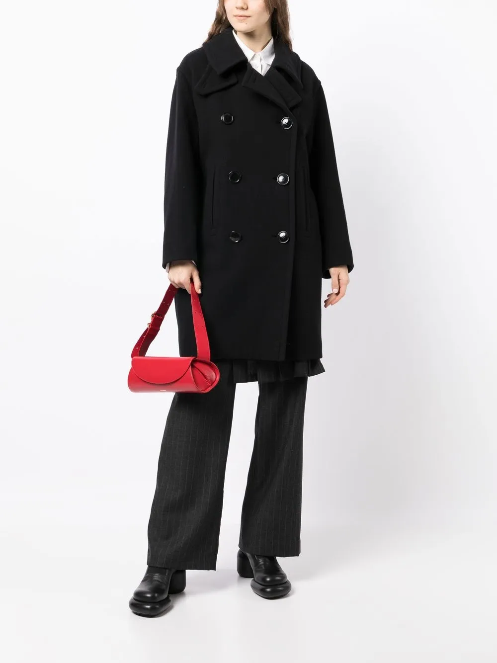 Hermès Pre-owned jas met dubbele rij knopen - Zwart