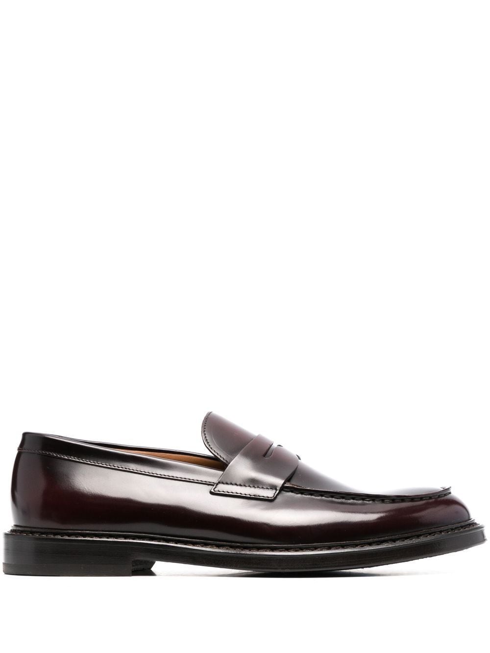 DOUCAL'S CHUNKY LEATHER PENNY LOAFERS