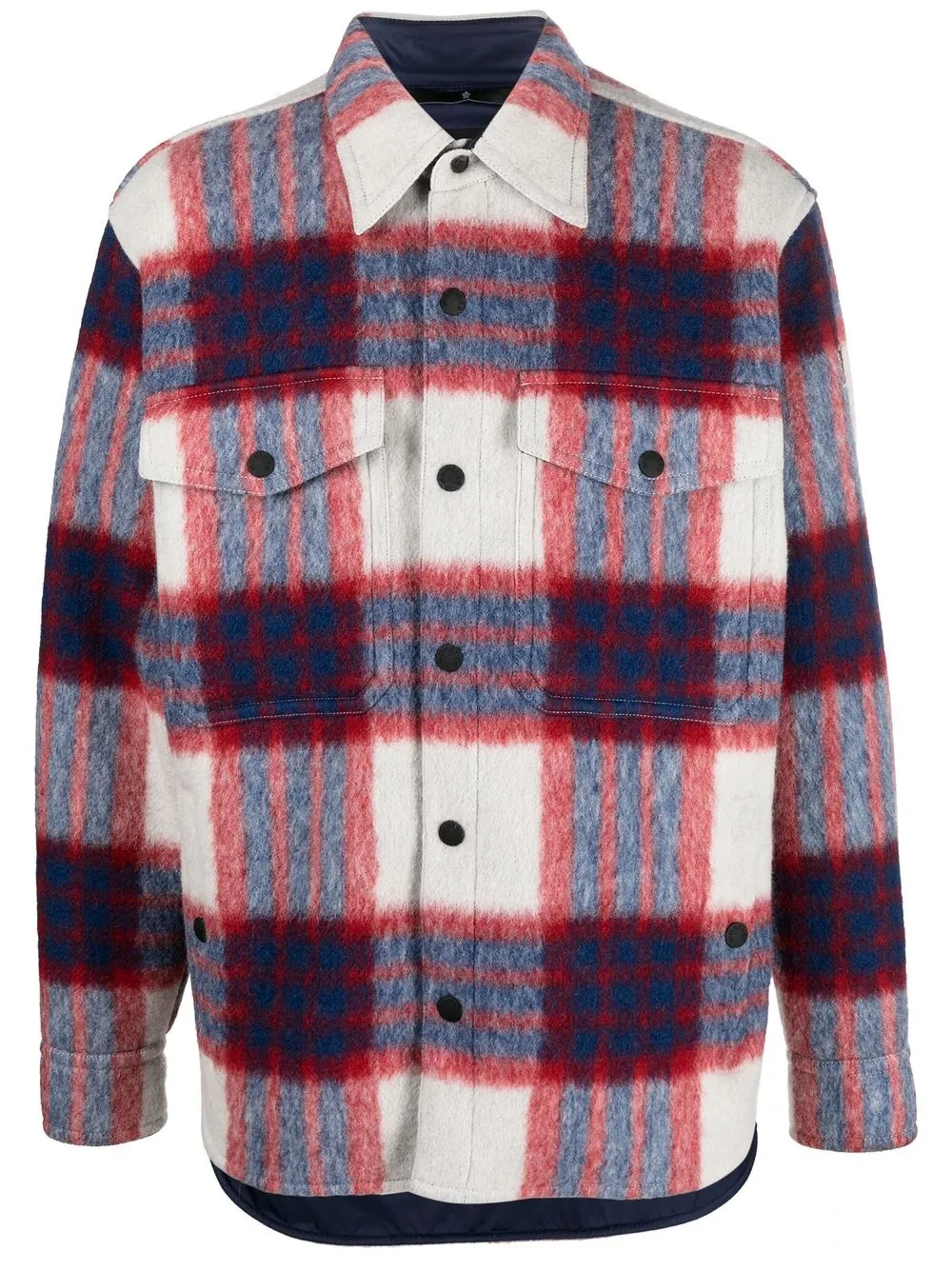 Moncler Grenoble plaid-check Print Shirt Jacket - Farfetch