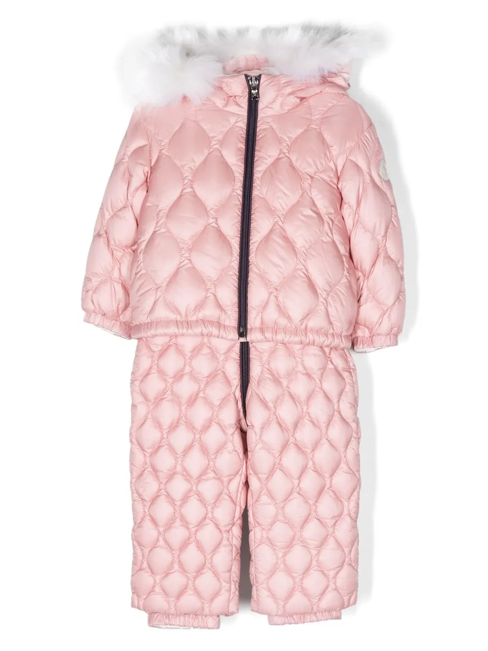 

Moncler Enfant traje deportivo capitonados - Rosado