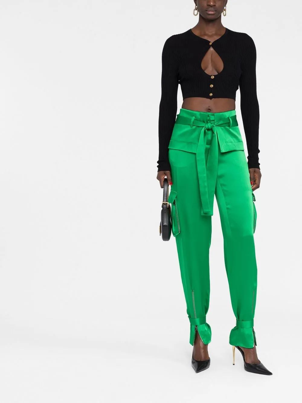 Image 2 of TOM FORD tapered belted cargo trousers