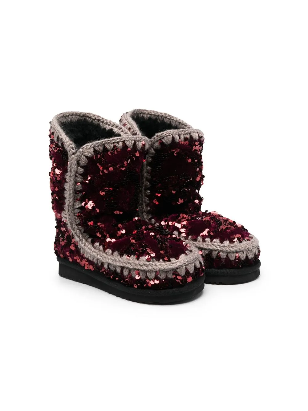 

Mou Kids botas Eskimo con lentejuelas - Rojo